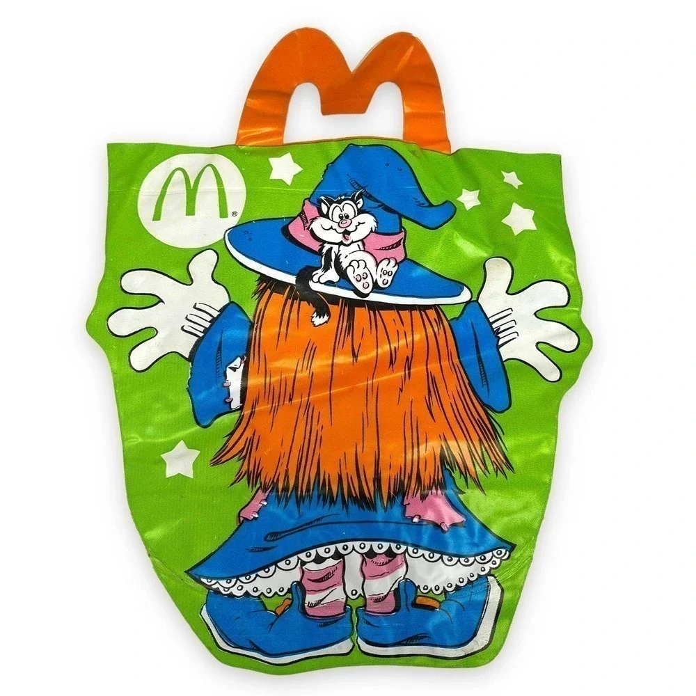 Vintage 1990's McDonalds Witch Halloween Happy Meal Vinyl Trick or Treat Bag